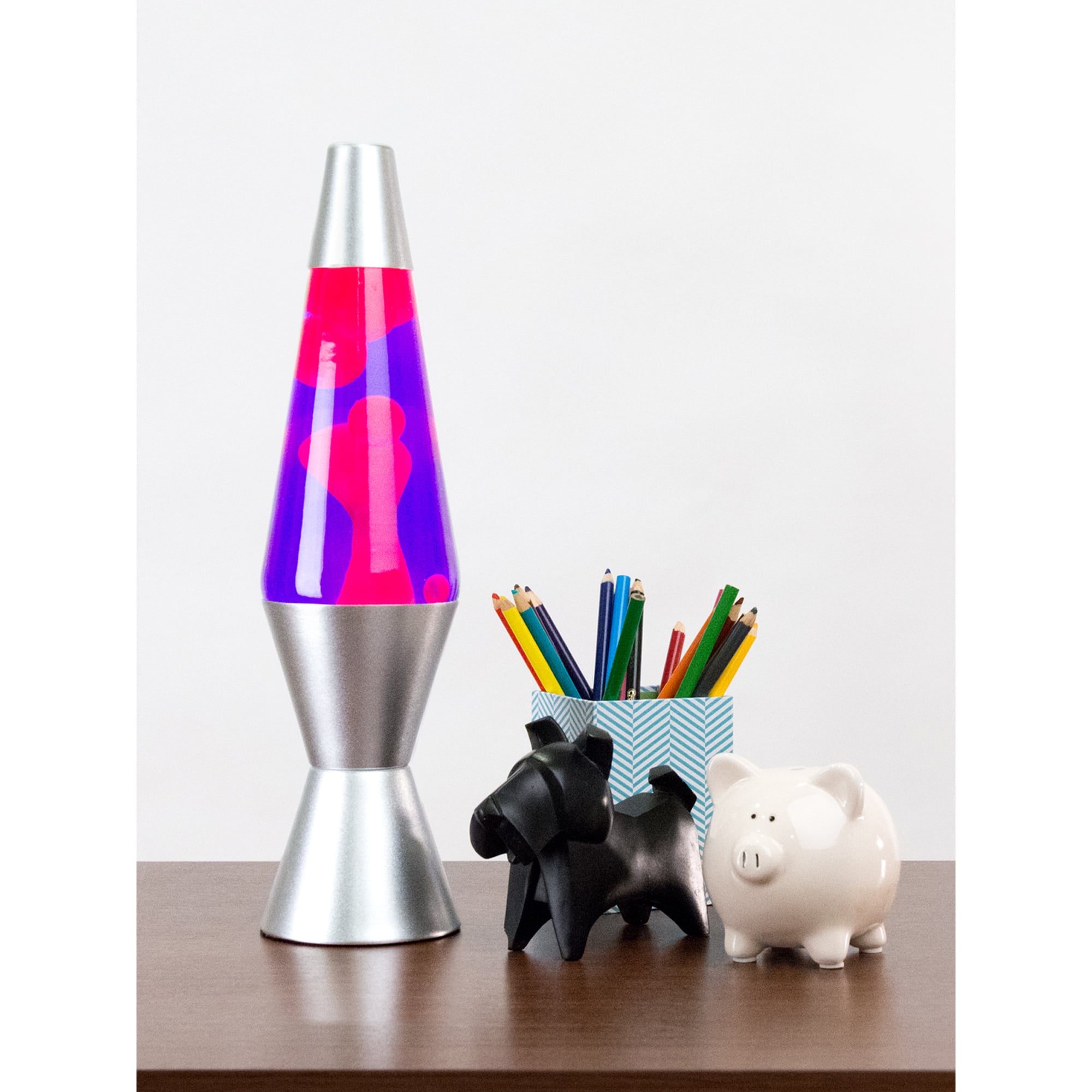 14.5” LAMP – PINK/PURPLE/SILVER L2