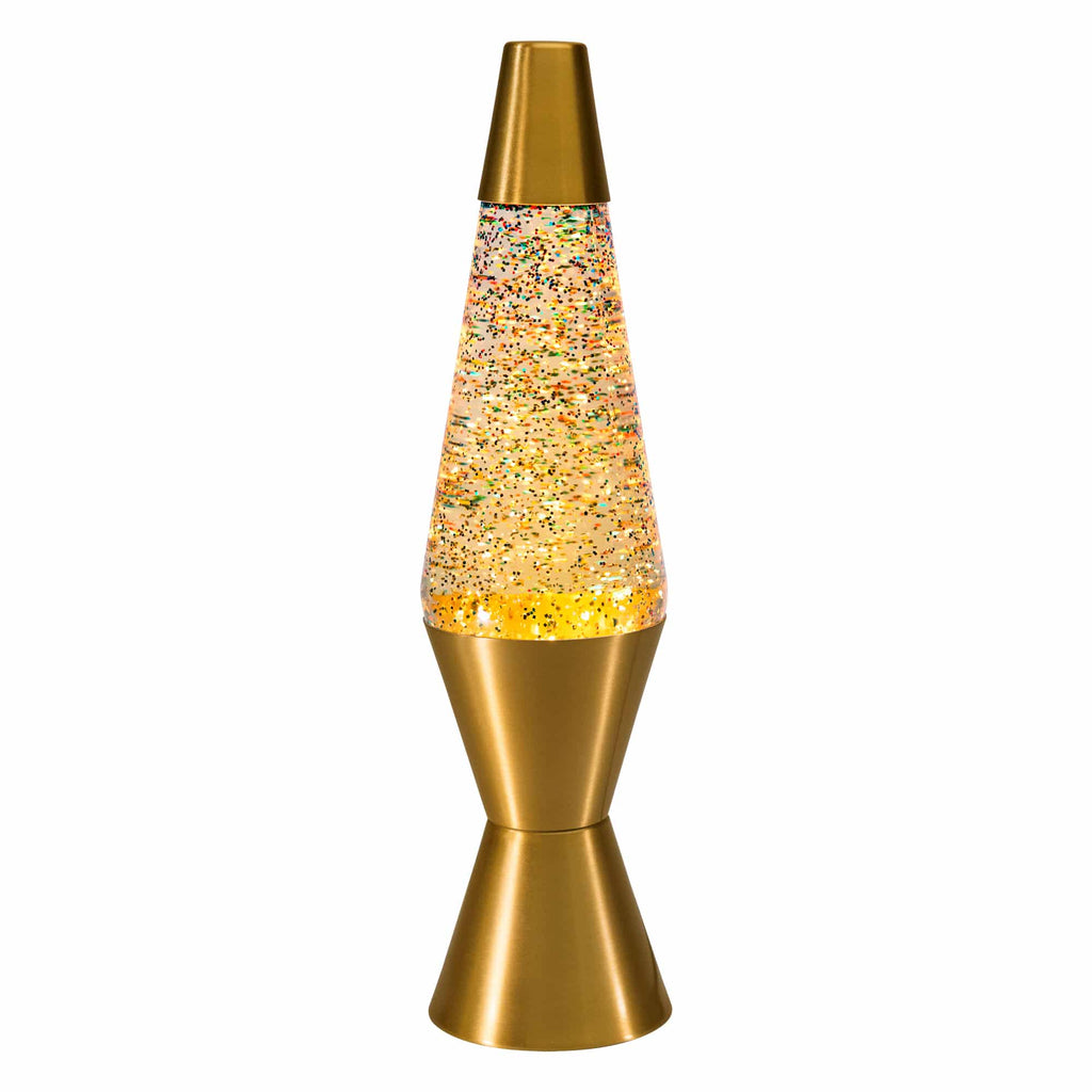 14.5″ LAMP RAINBOW GLITTER – CLEAR/GOLD J2