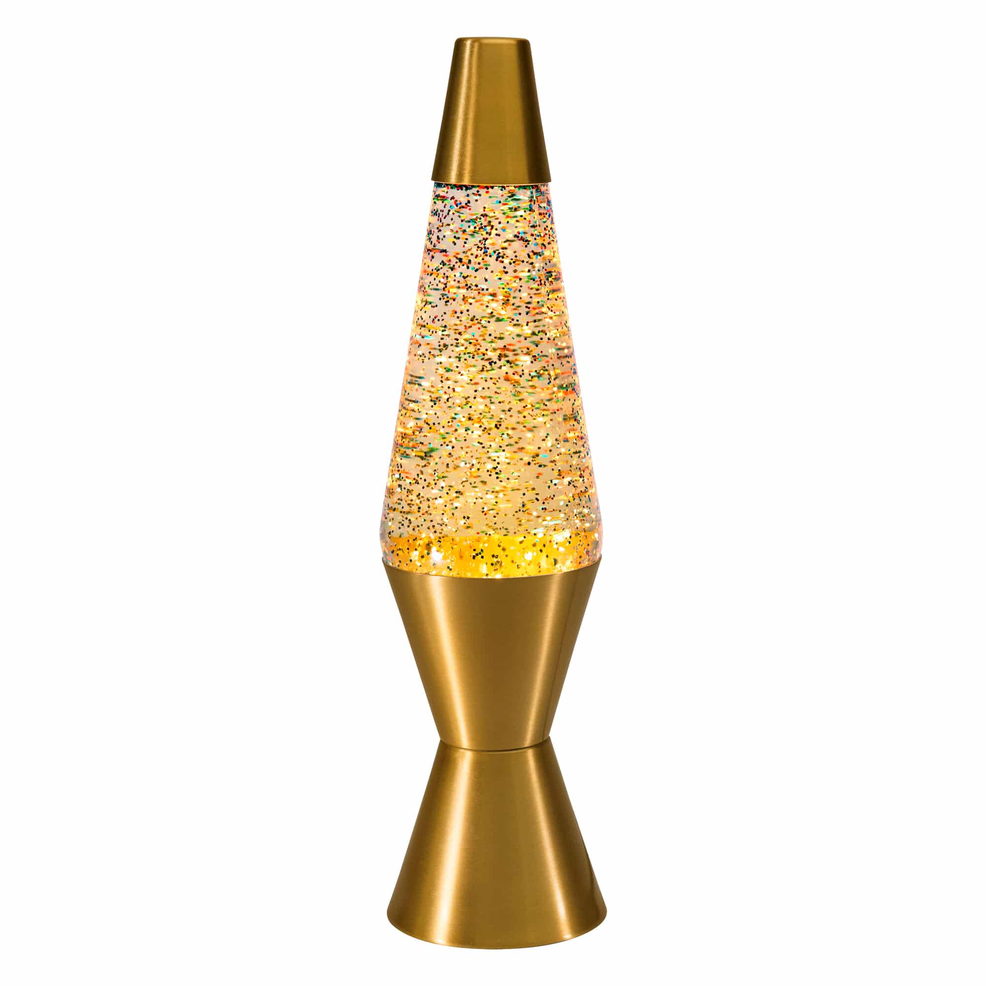 14.5″ LAMP RAINBOW GLITTER – CLEAR/GOLD J2