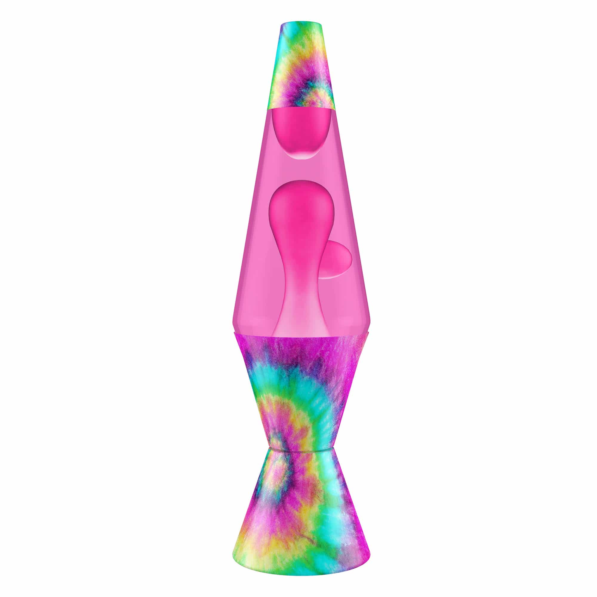 14.5″ LAMP – TIE DYE PINK SPIRAL V3
