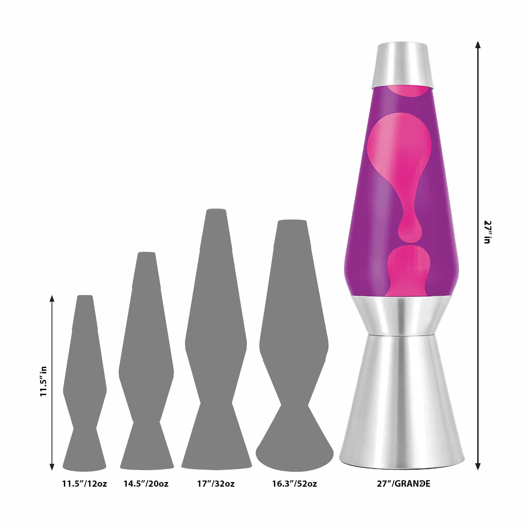 27″ LAMP GRANDE – PINK/PURPLE/SILVER B4